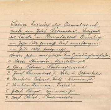 Auszug aus unserer Chronik von 1920